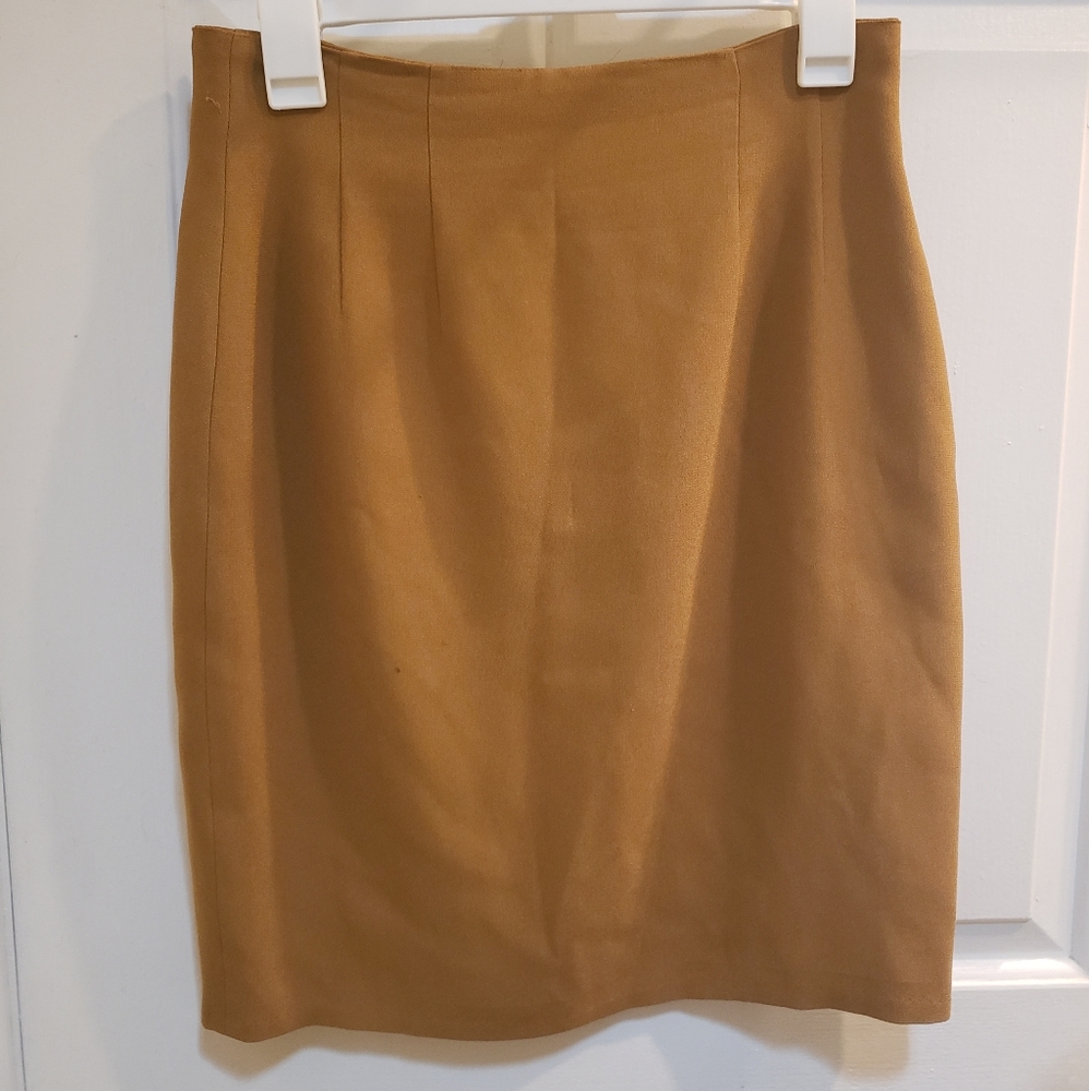 Kenar Mustard Yellow Pencil Skirt
